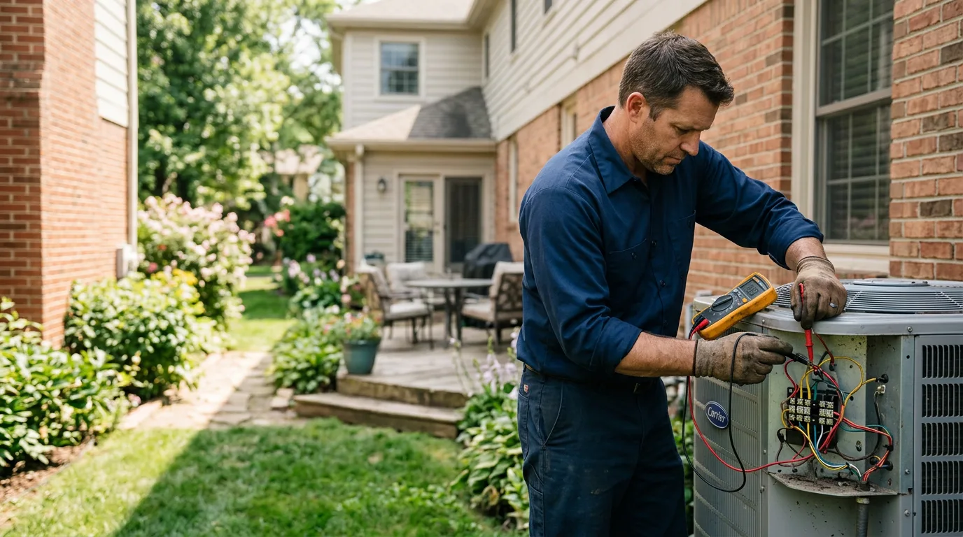 HVAC technician working near Glasco, KS